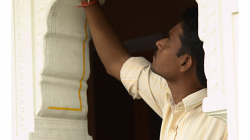 Jaipur - Hotel Kalyan, výzdoba se provádí ručně