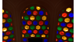 Jaipur - Jawa Mahal - barevná okna