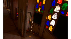 Jaipur - Jawa Mahal - barevná okna dělaly hezké efekty po podlaze