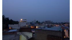 Večerní výhled na Taj Mahal