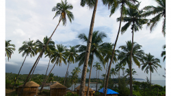 Goa - pohled na Palolem Beach