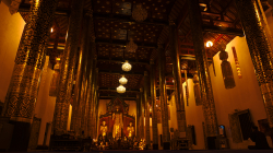 Jeden z chrámů v Chiang Mai