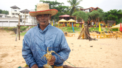 Rybář a jeho ranní úlovek - Fisherman and his morning catch