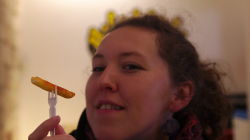 Měli tam skvělý curry wursty..a hrany